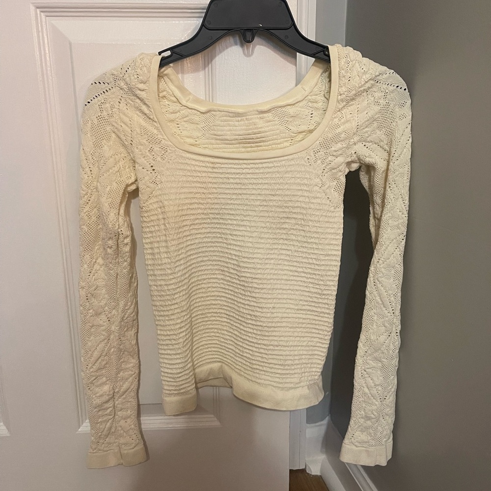 Free people cream long sleeve